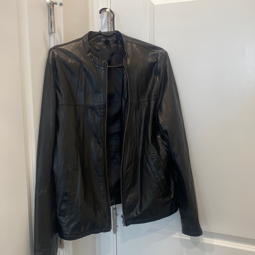 Men’s leather Kenneth Cole black jacket